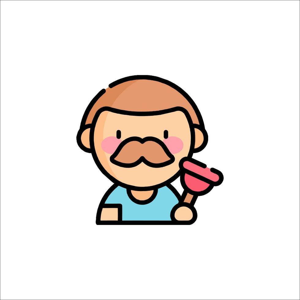 A man with a mustache and mustache is holding a toothbrush vector