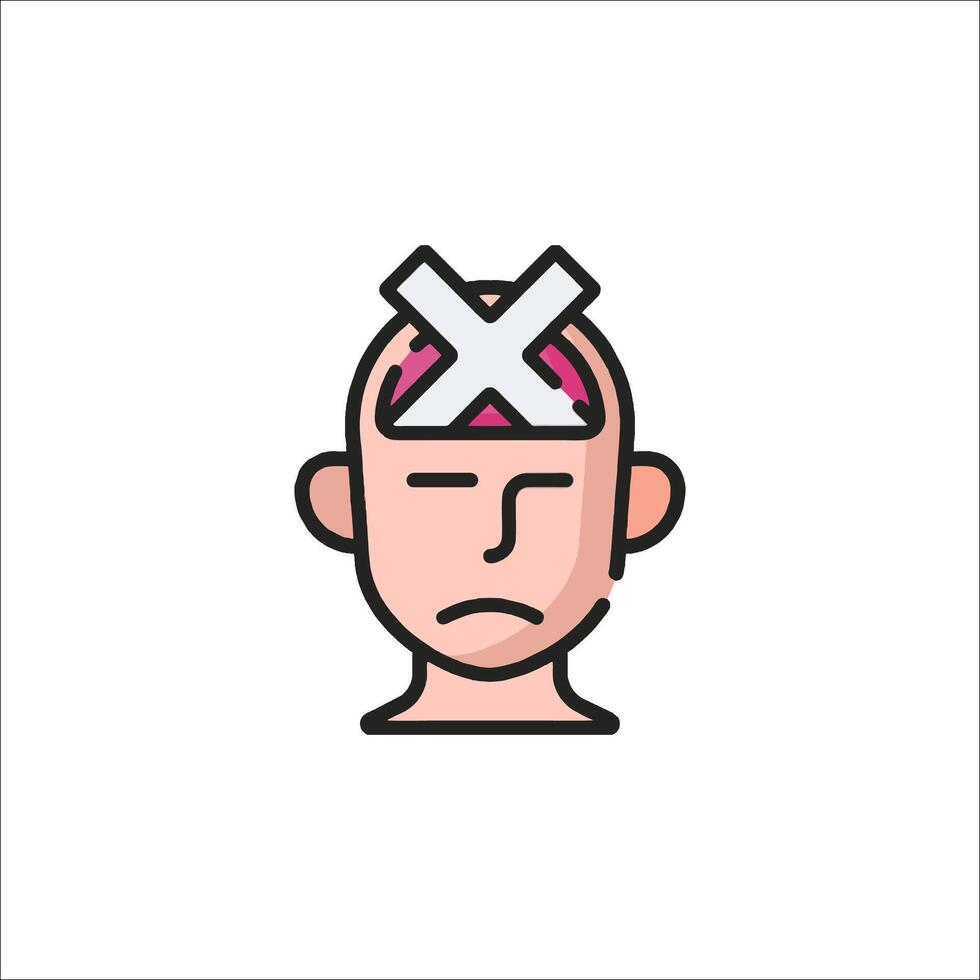 A man with a cross on his head vector