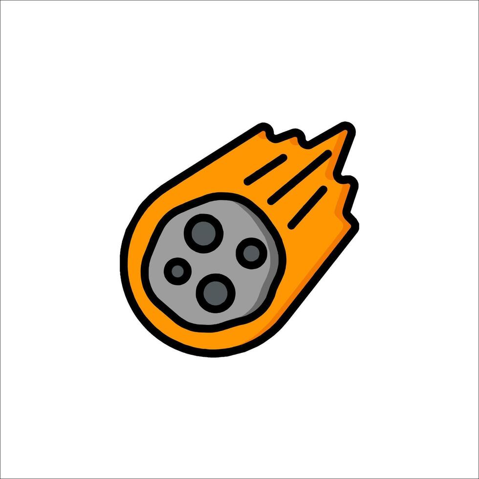 A cartoon rocket icon on a white background vector
