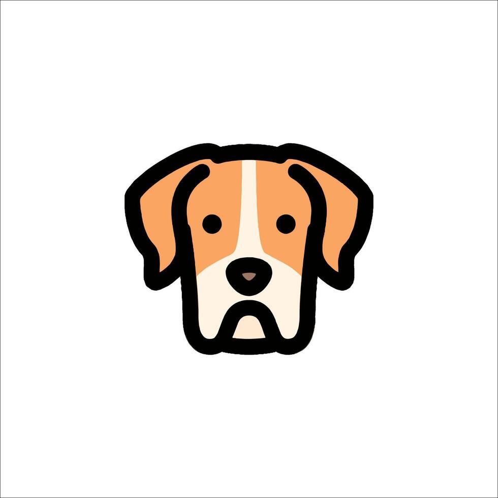A dog head icon on a white background vector