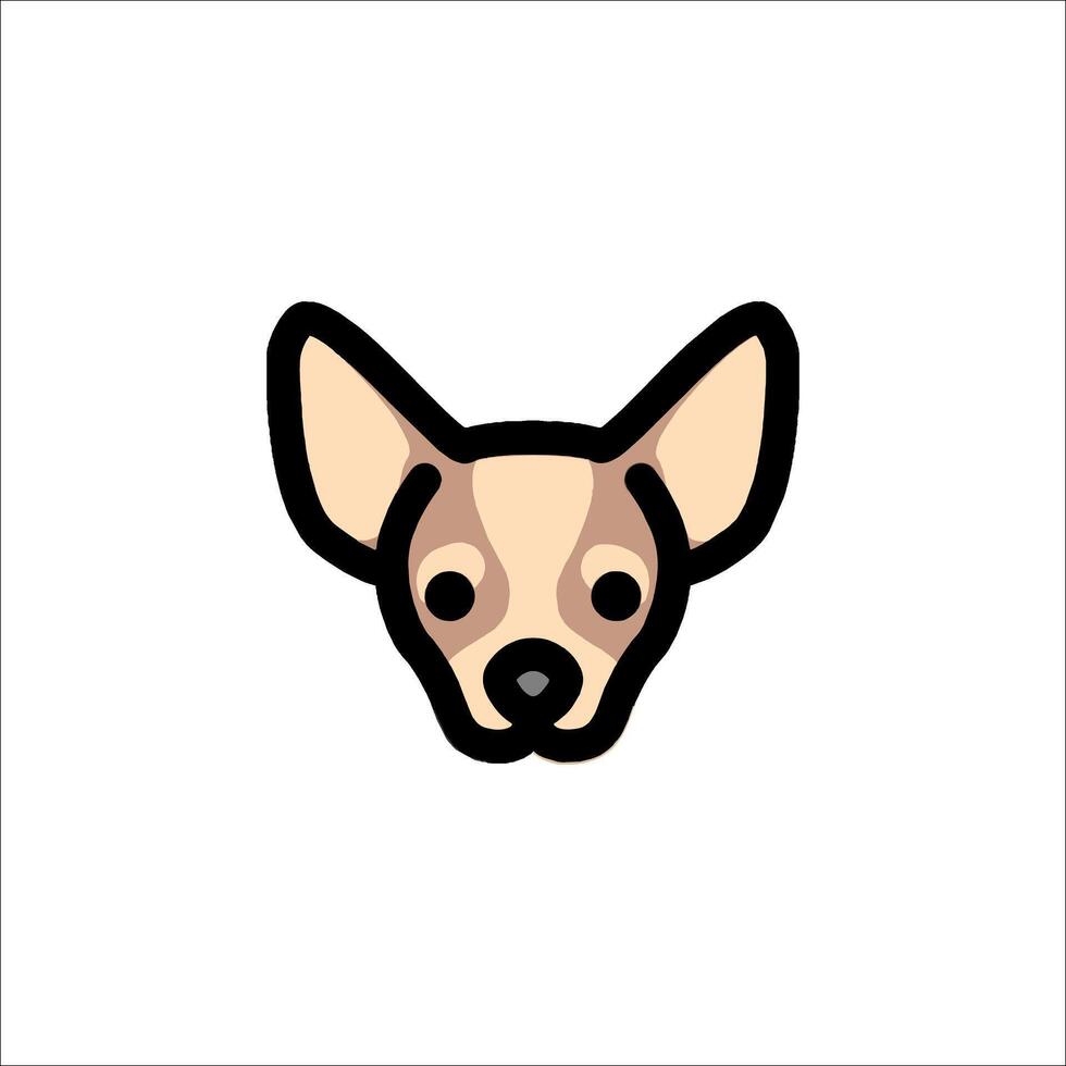 A chihuahua dog icon on a white background vector