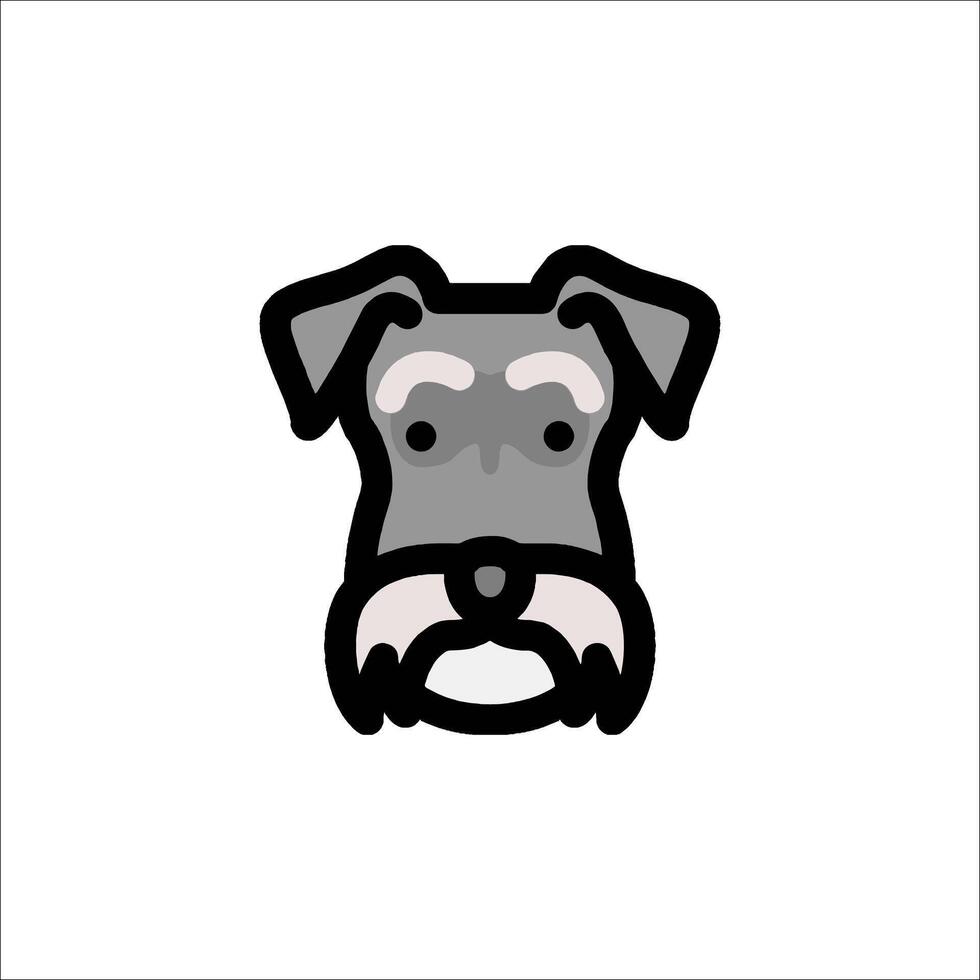 A dog head icon in a flat style vector