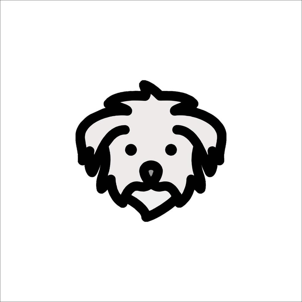 A dog head icon on a white background vector