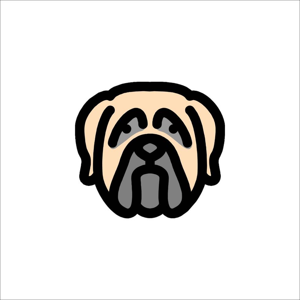 A dog head icon on a white background vector