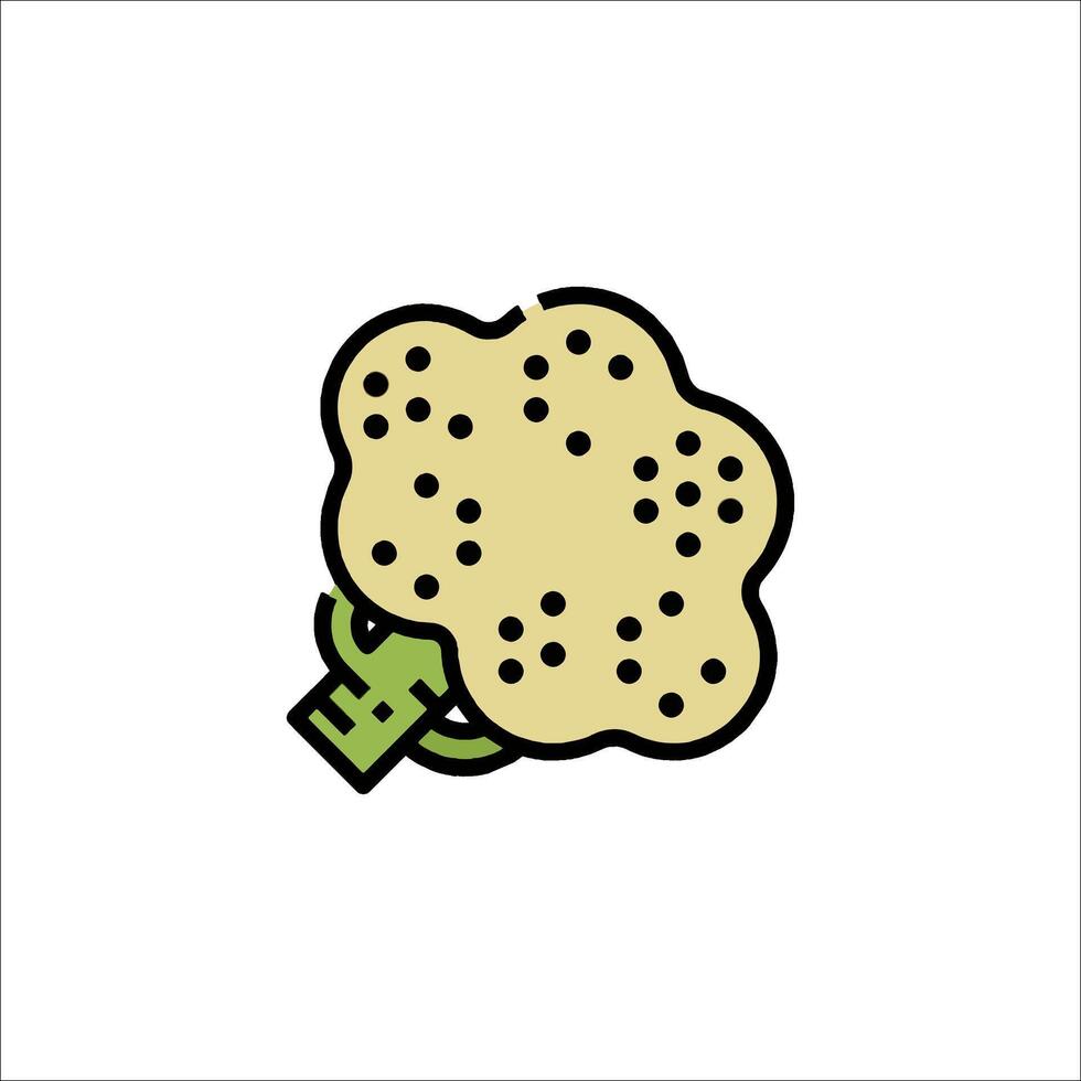 A cartoon broccoli icon on a white background vector