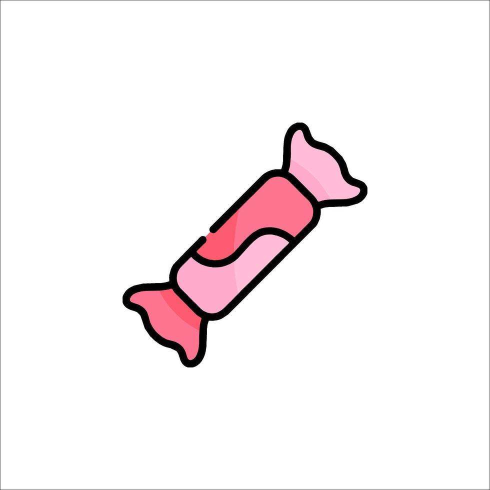 A pink candy bar icon on a white background vector