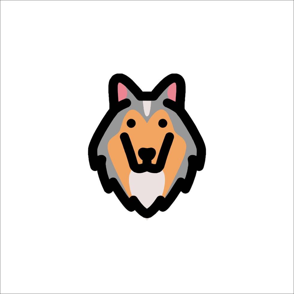 A dog head icon on a white background vector