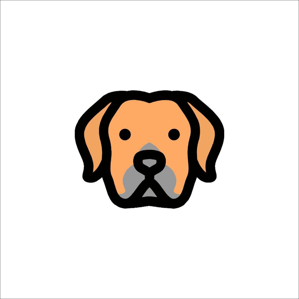 A dog's head icon on a white background vector