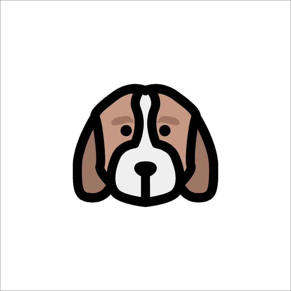 Beagle dog icon illustration vector