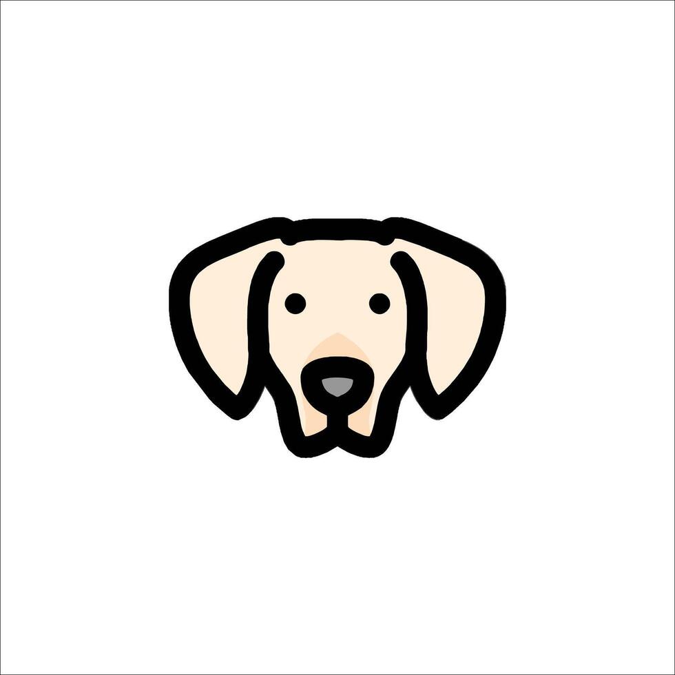 A dog's head icon on a white background vector