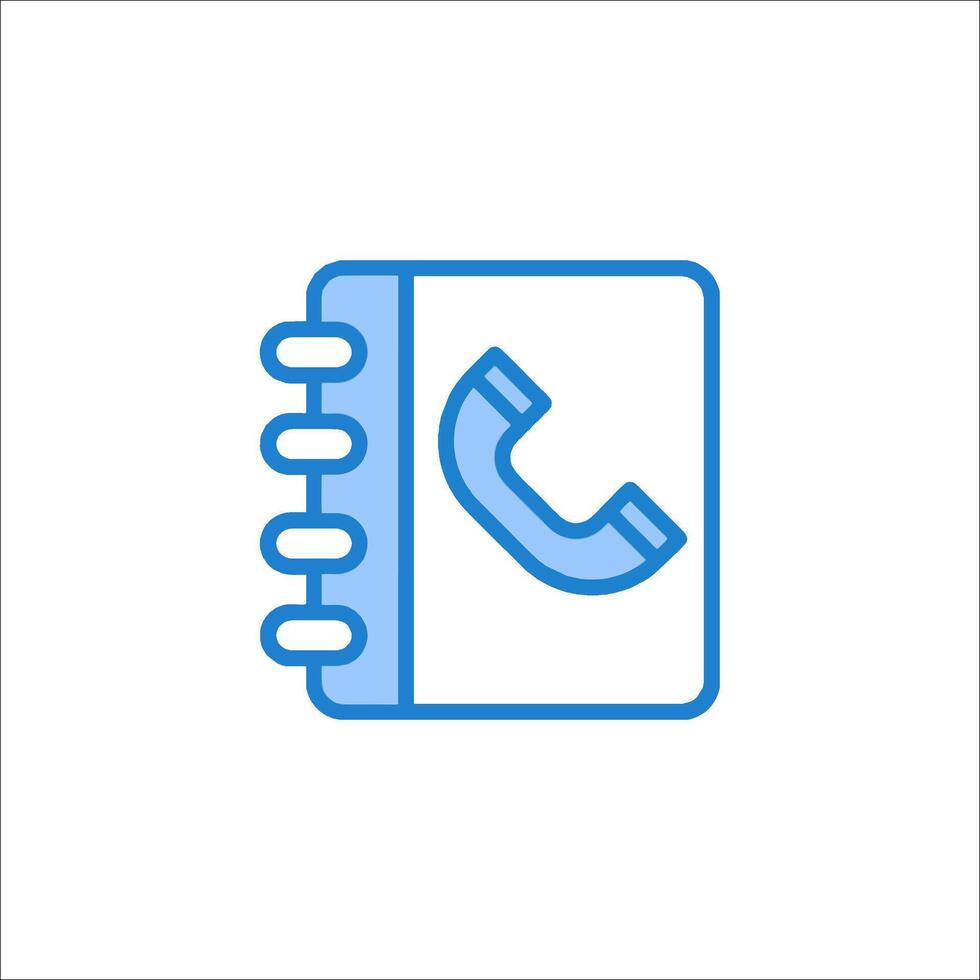 A phone icon on a notebook vector
