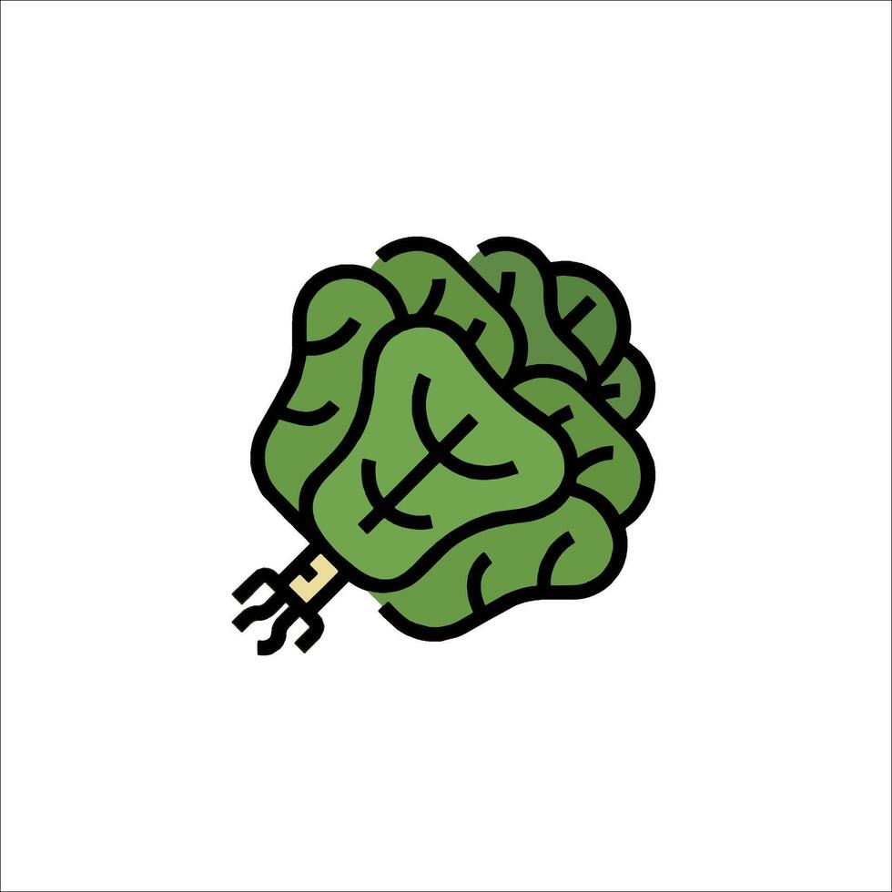 A green vegetable icon on a white background vector
