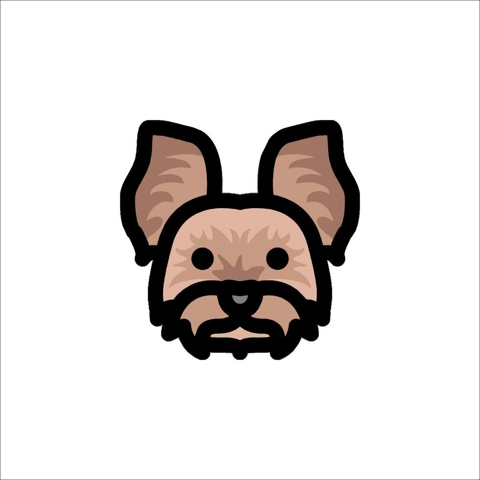 A dog head icon on a white background vector