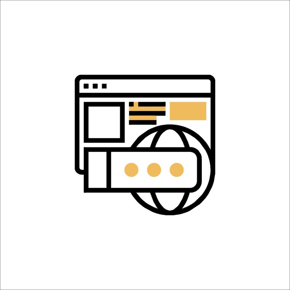 A web page with a mouse and a mouse pad vector