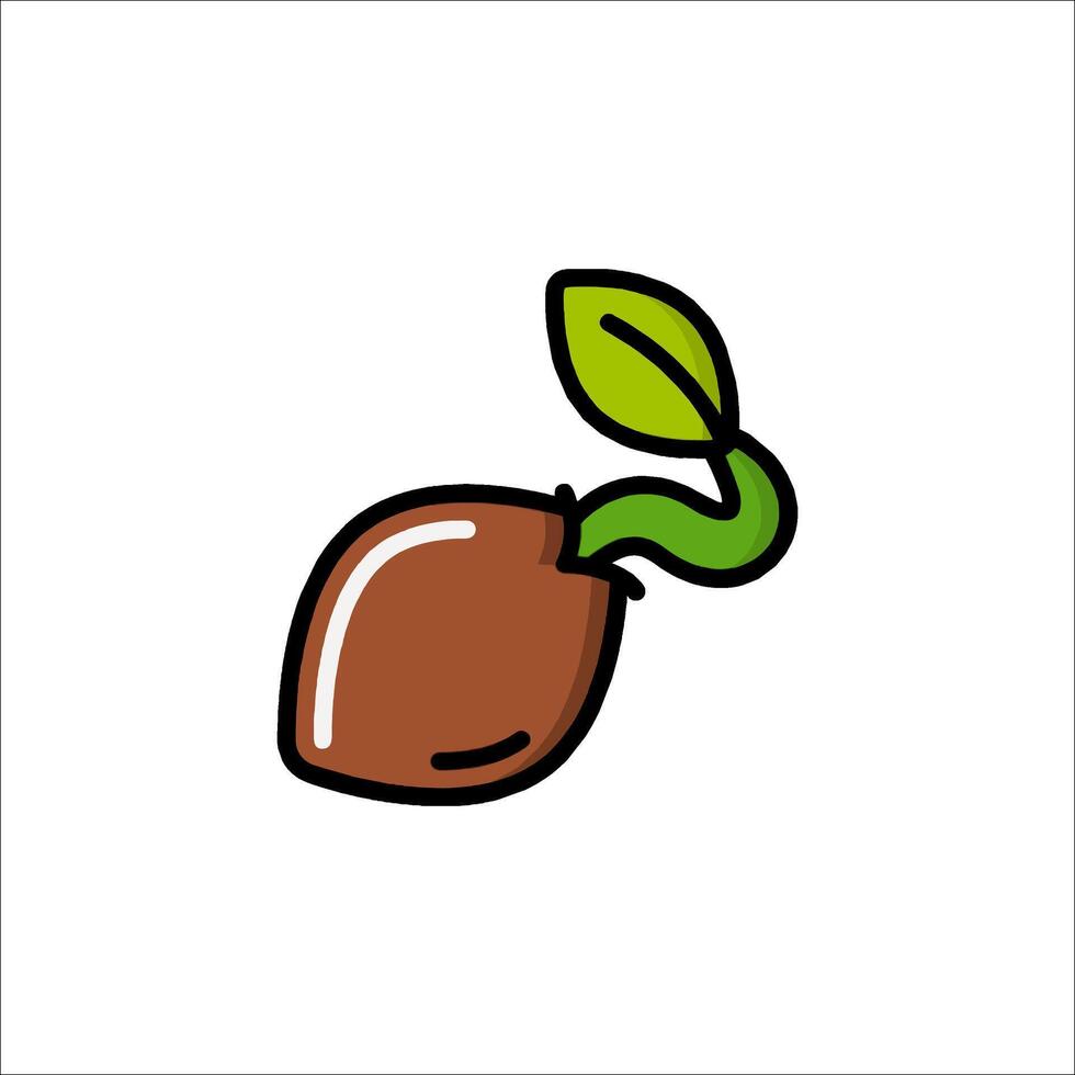 A cartoon plant with leaves on it vector