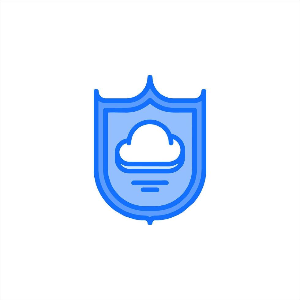 A blue cloud icon on a white background vector