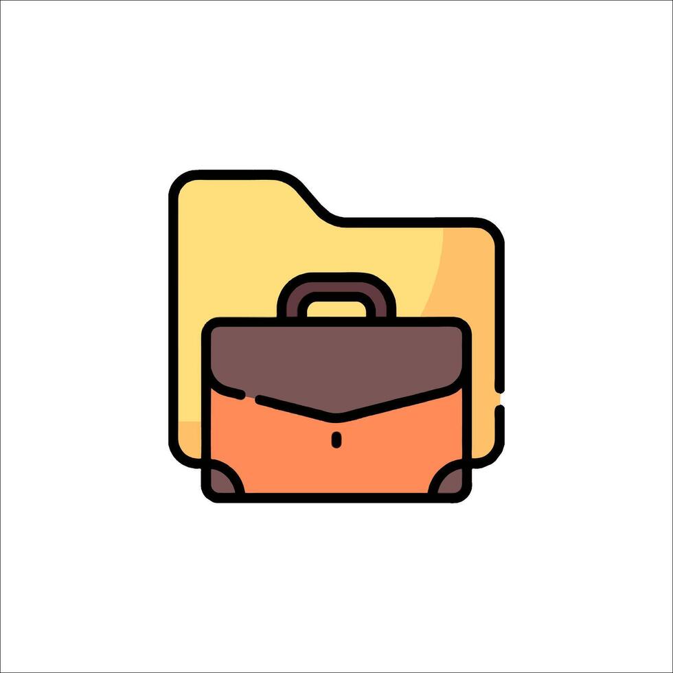 A briefcase icon on a white background vector