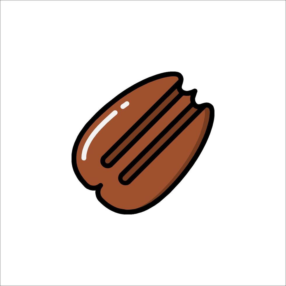 A pecan nut icon on a white background vector