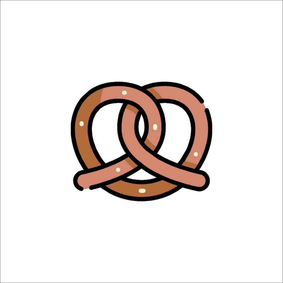A pretzel icon on a white background vector