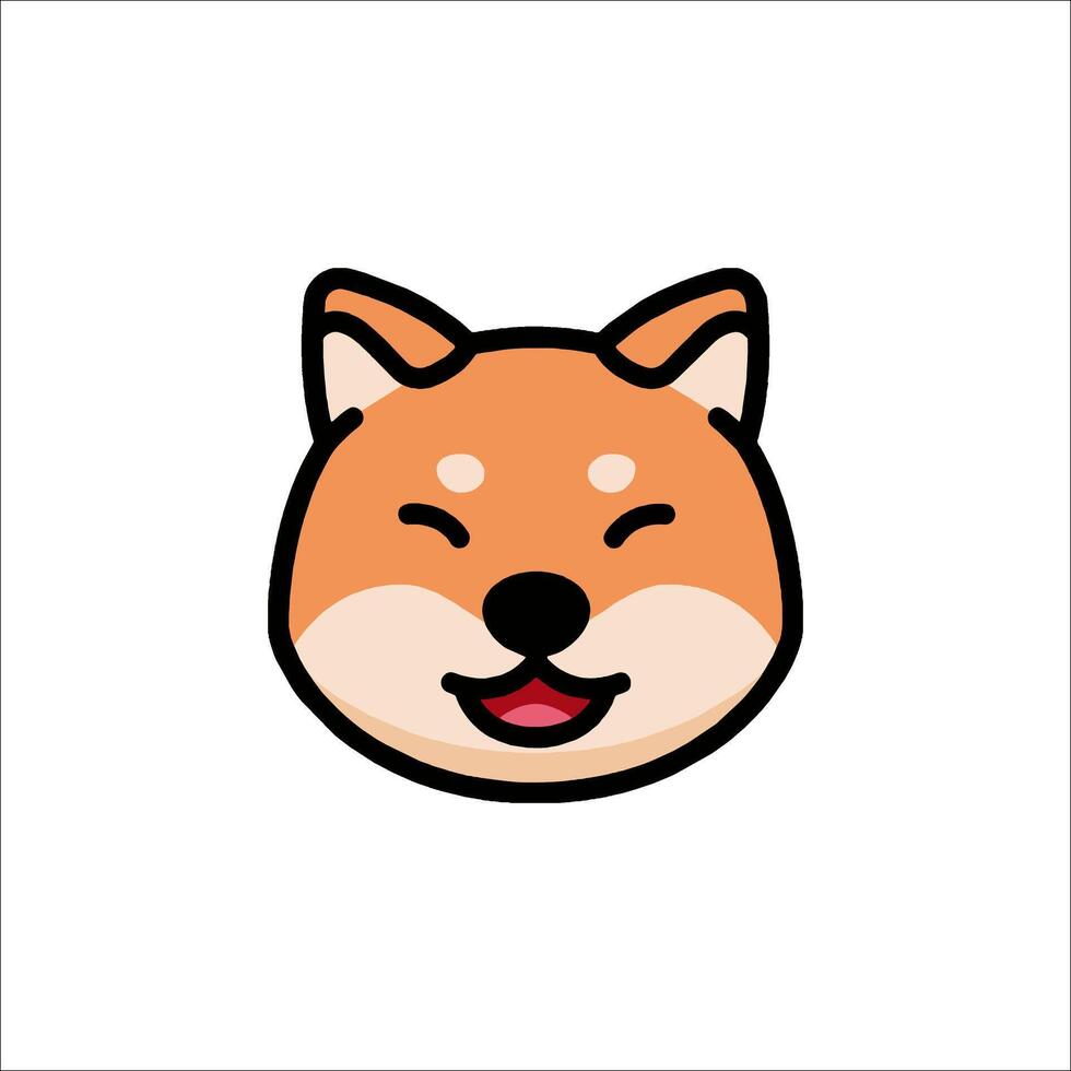 Shiba inu dog emoji vector
