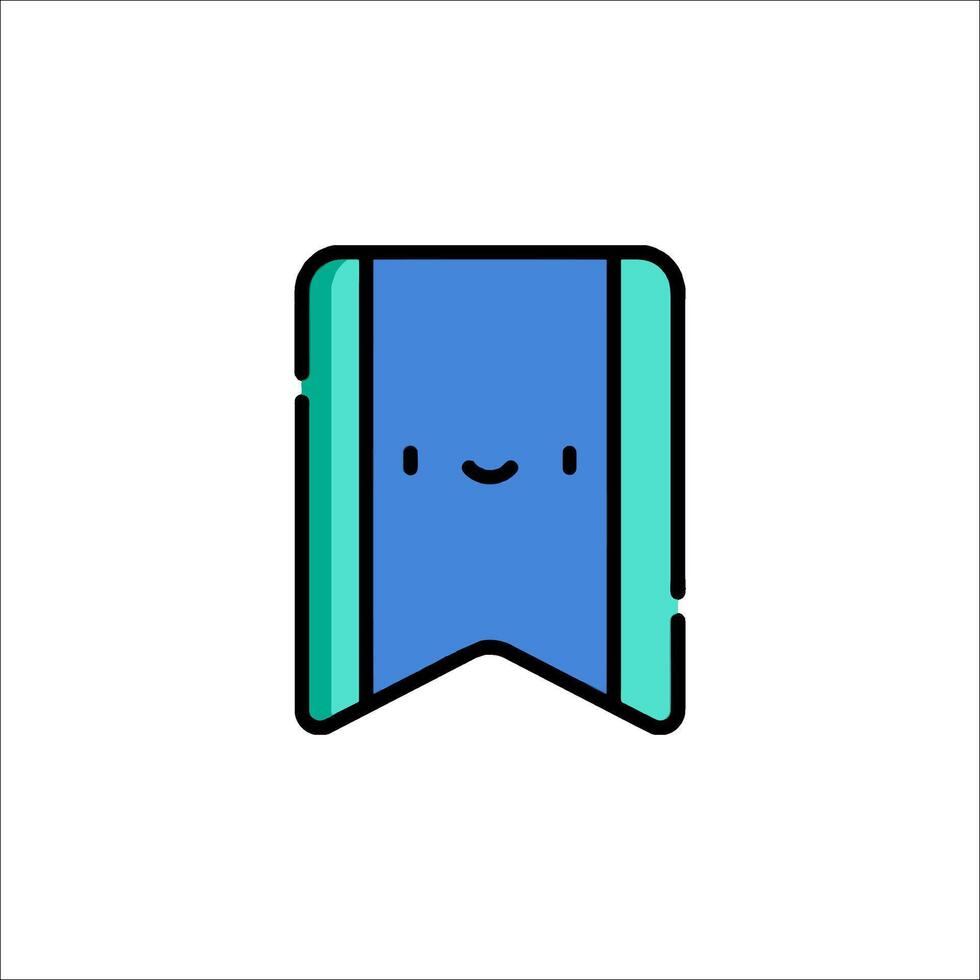 A blue ribbon icon with a smiley face vector