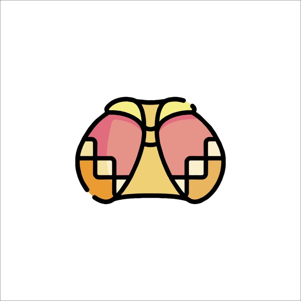 A cartoon character with a hat on top of it vector