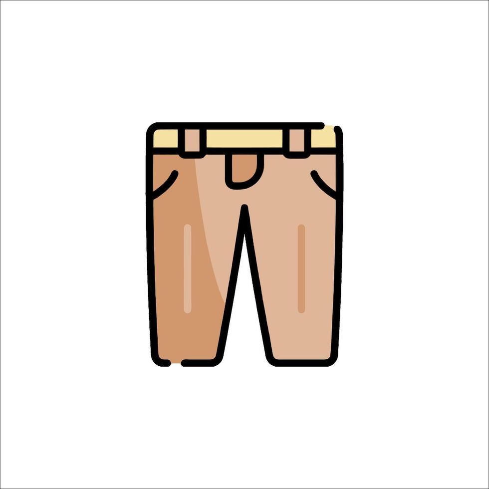 A pair of pants icon in a flat style vector