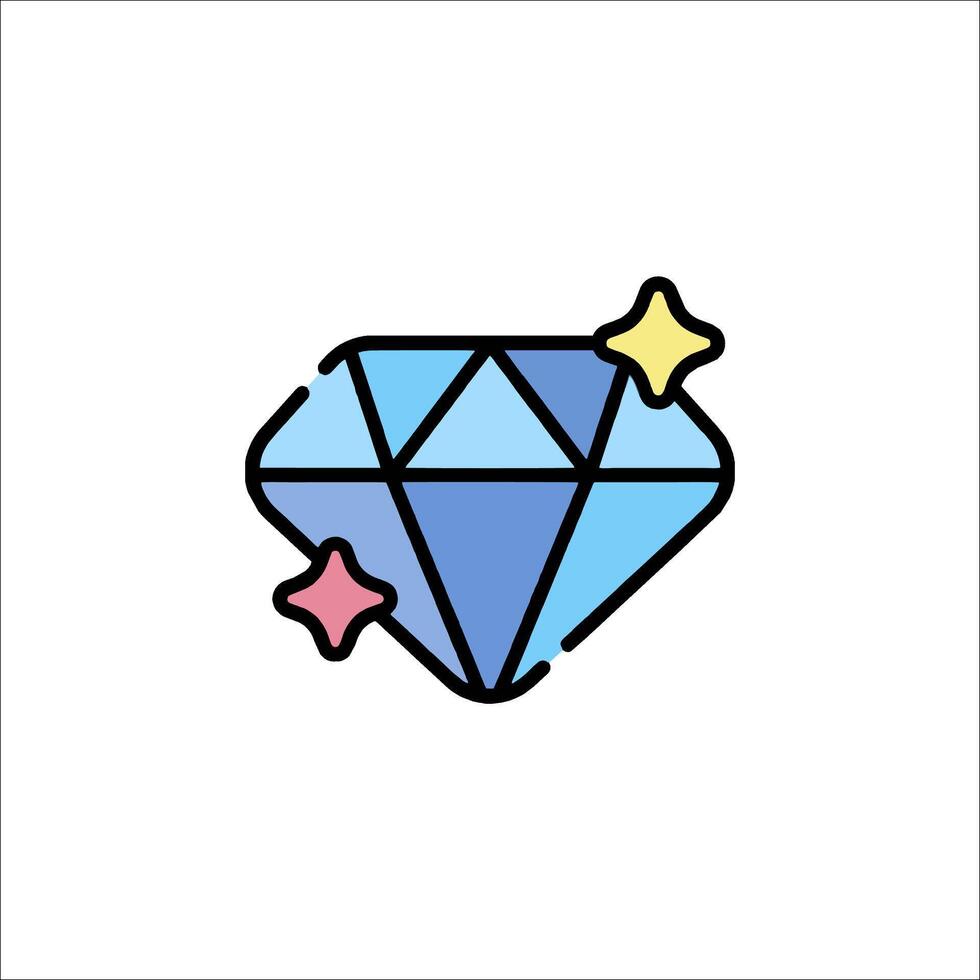 Diamond icon illustration vector