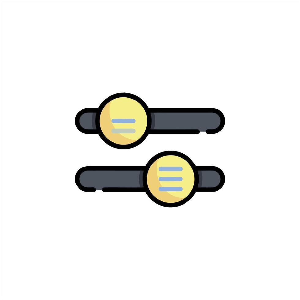 Two yellow and blue buttons on a white background vector
