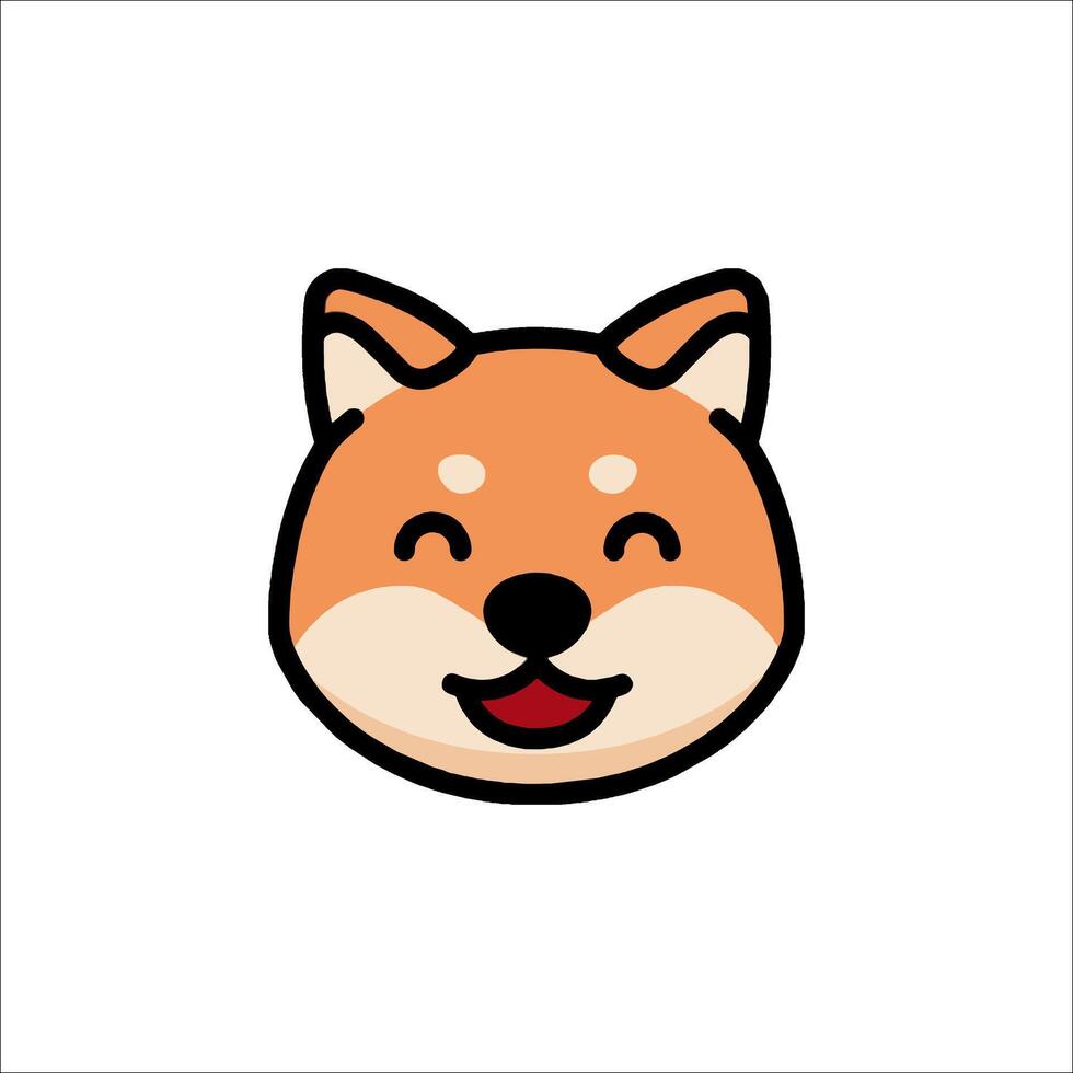 Shiba inu dog emoji vector
