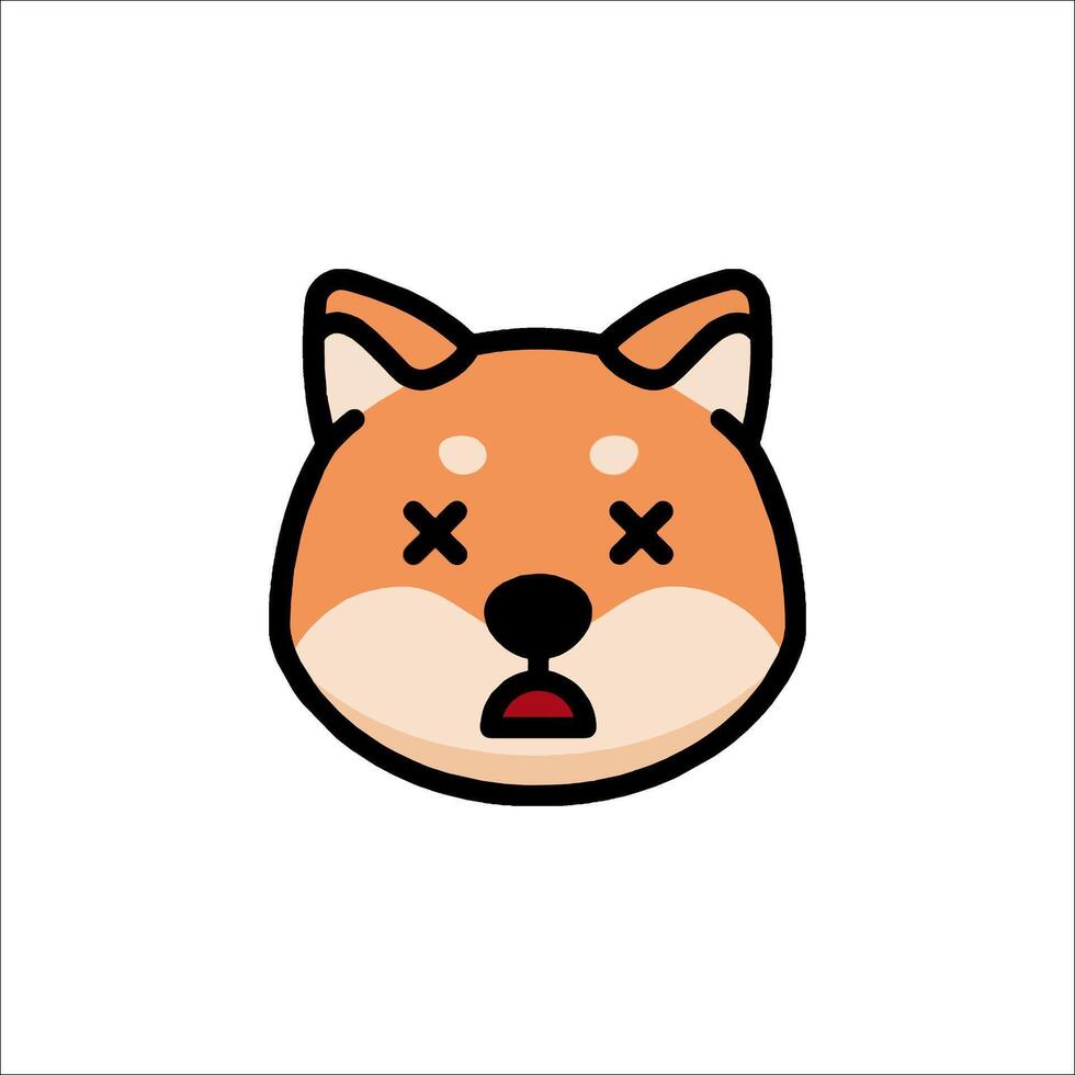 Shiba inu icon illustration vector