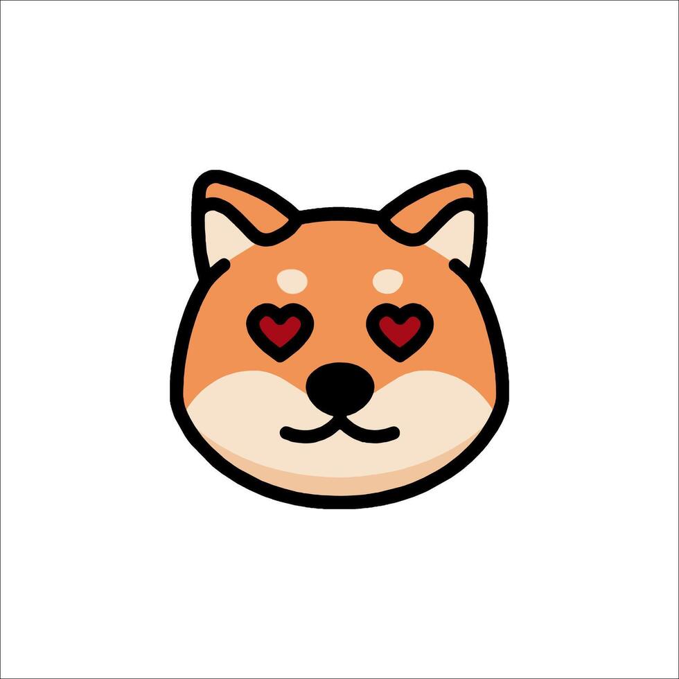 Shiba inu dog emoji vector