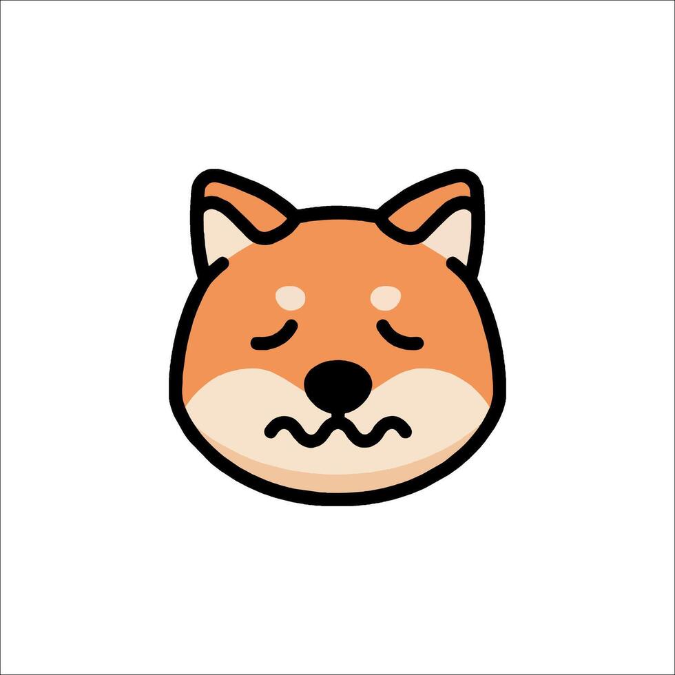 Shiba inu icon illustration vector