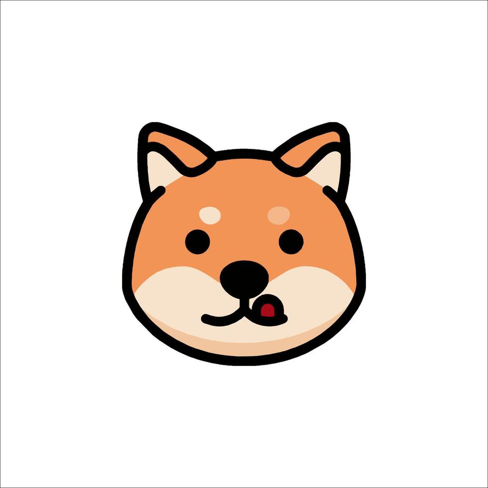 A cartoon dog with a tongue sticking out vector