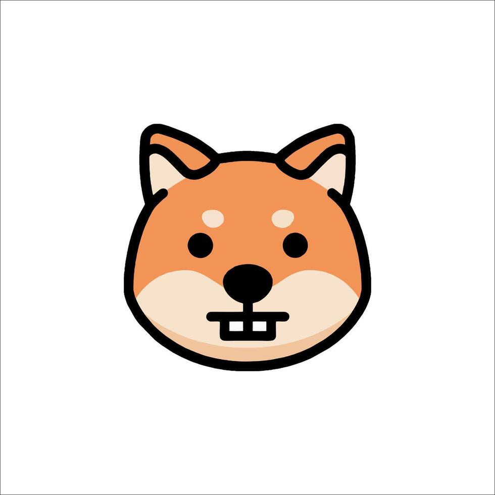 A cartoon dog with a big smile on its face vector