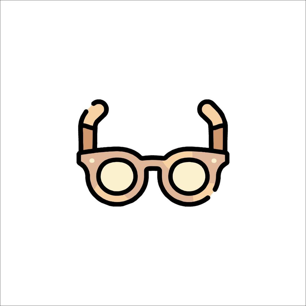 Glasses icon in a flat style vector