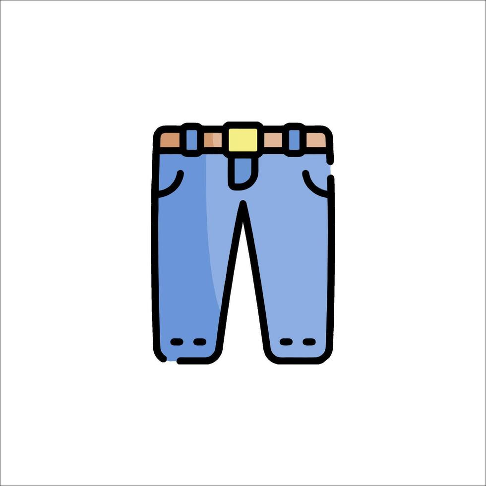 A blue jeans icon on a white background vector