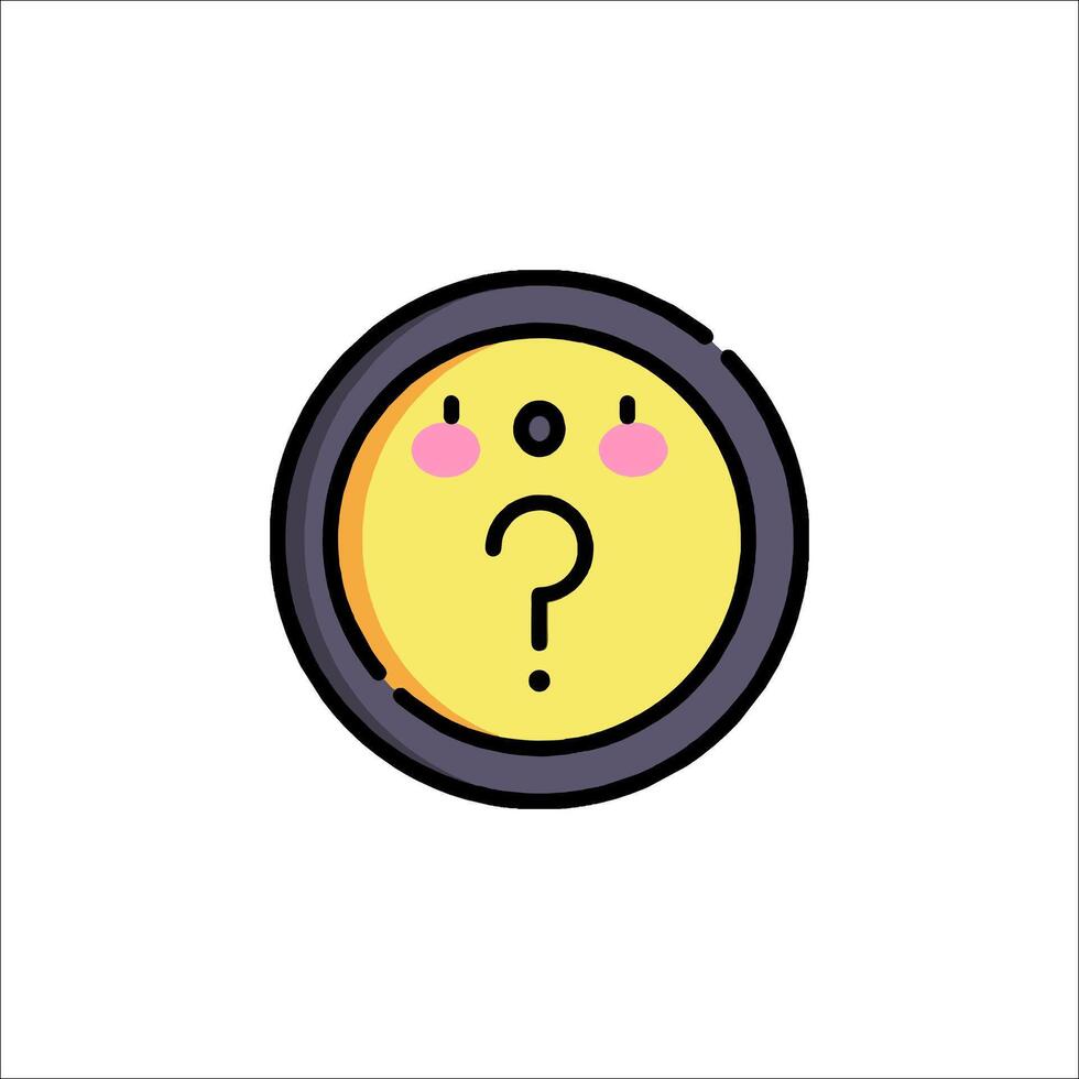 A yellow clock with a question mark on it vector