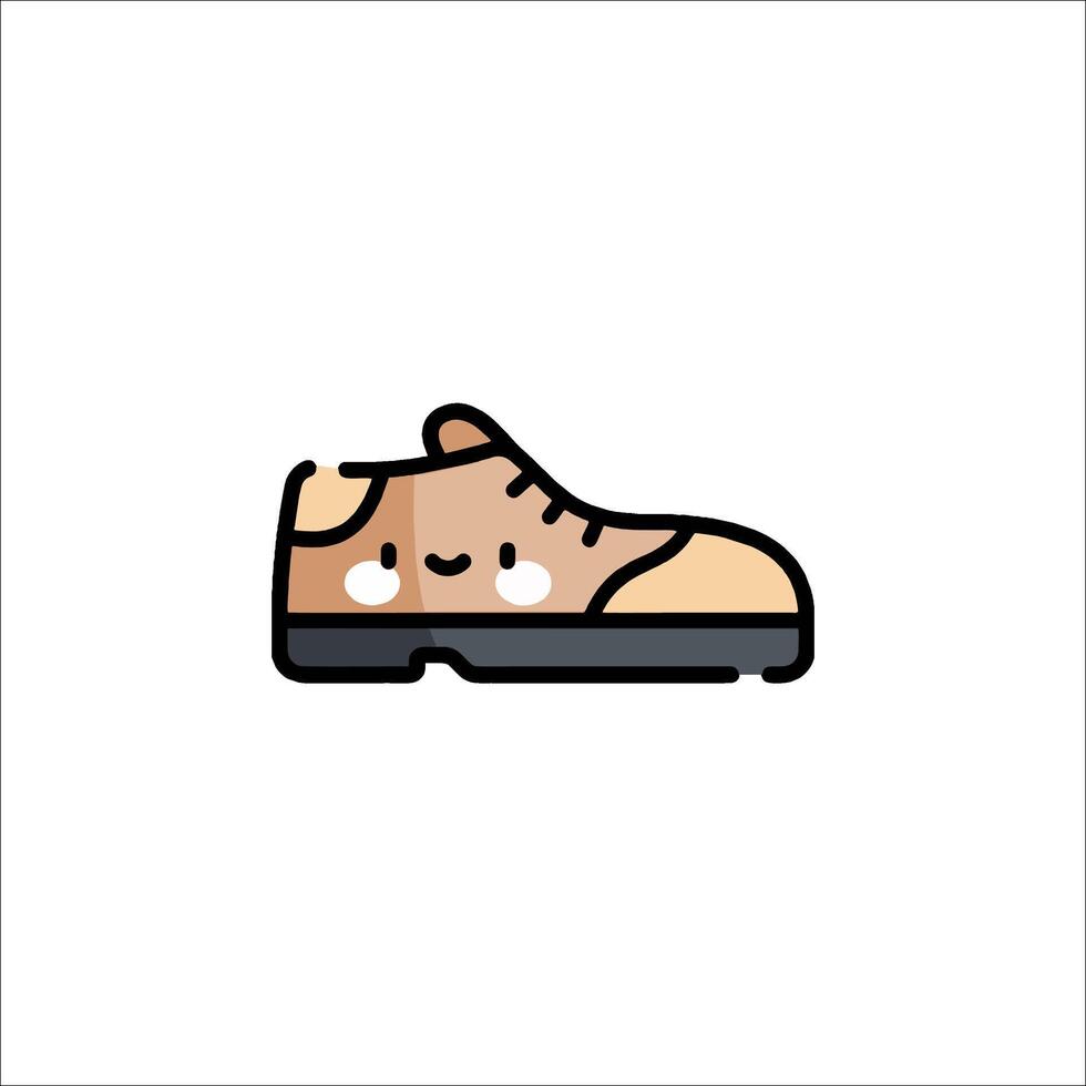 A shoe icon with a smiley face on it vector