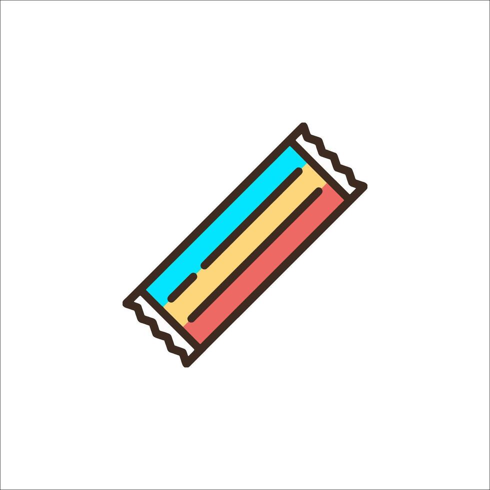 A colorful candy bar icon on a white background vector