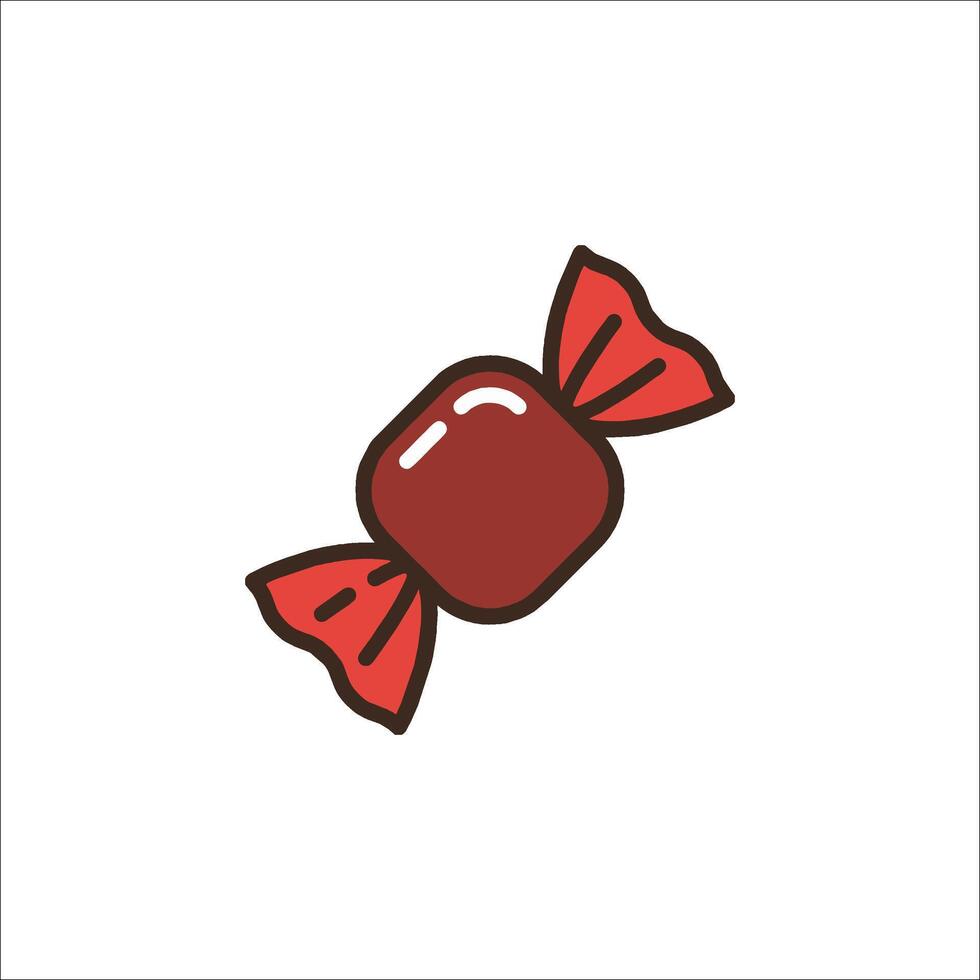 A red candy bar icon on a white background vector