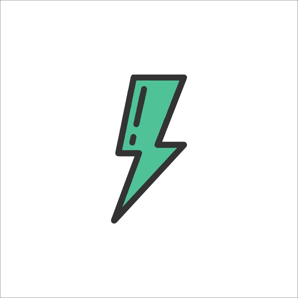 A lightning bolt icon on a white background vector