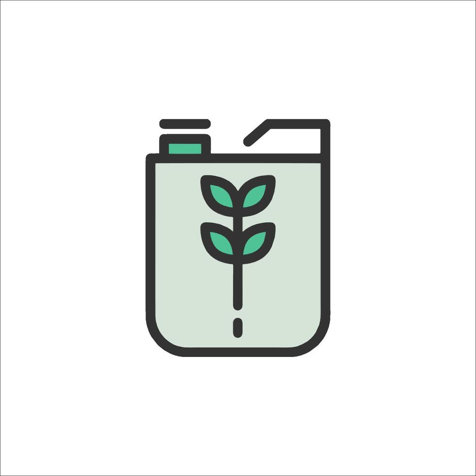 A plant in a bottle icon vector