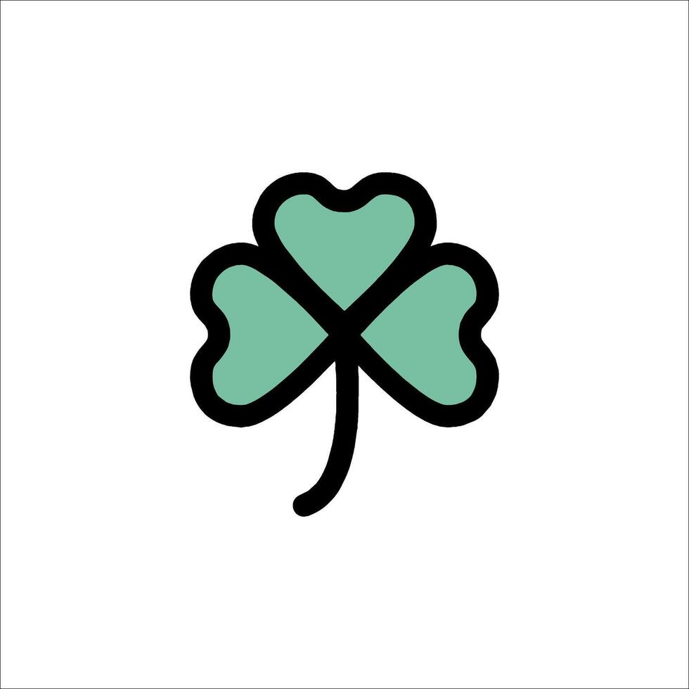 A green clover leaf icon on a white background vector