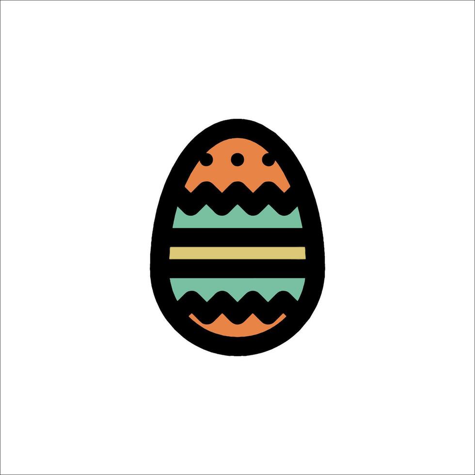 Easter egg icon illustration vector