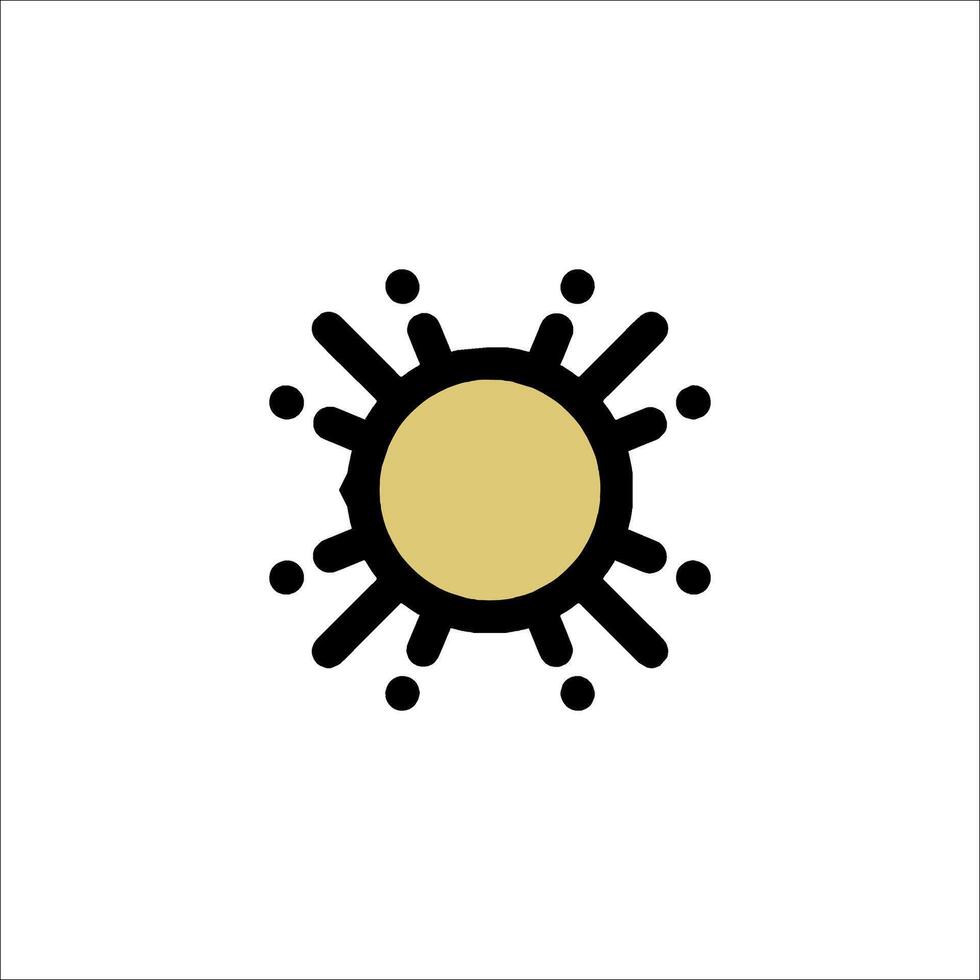 A sun with people around it on a white background vector