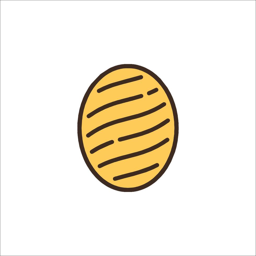 An egg icon in a line style vector