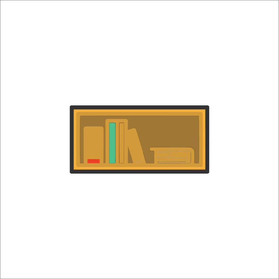 A book shelf icon on a white background vector