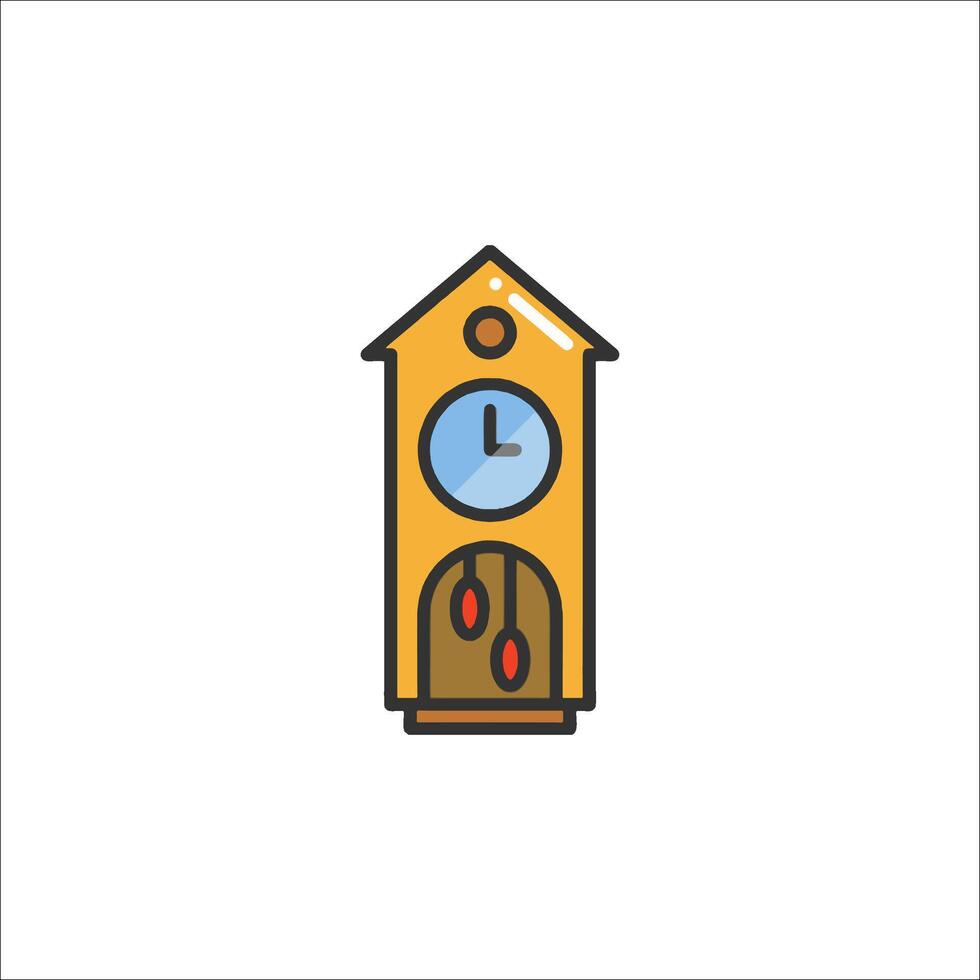 A clock icon with a pendulum and a pendulum vector