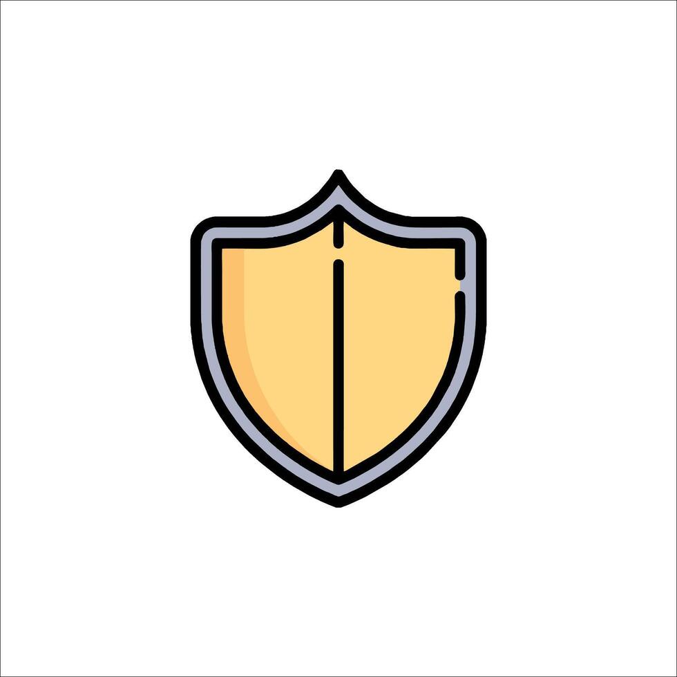 A shield icon on a white background vector